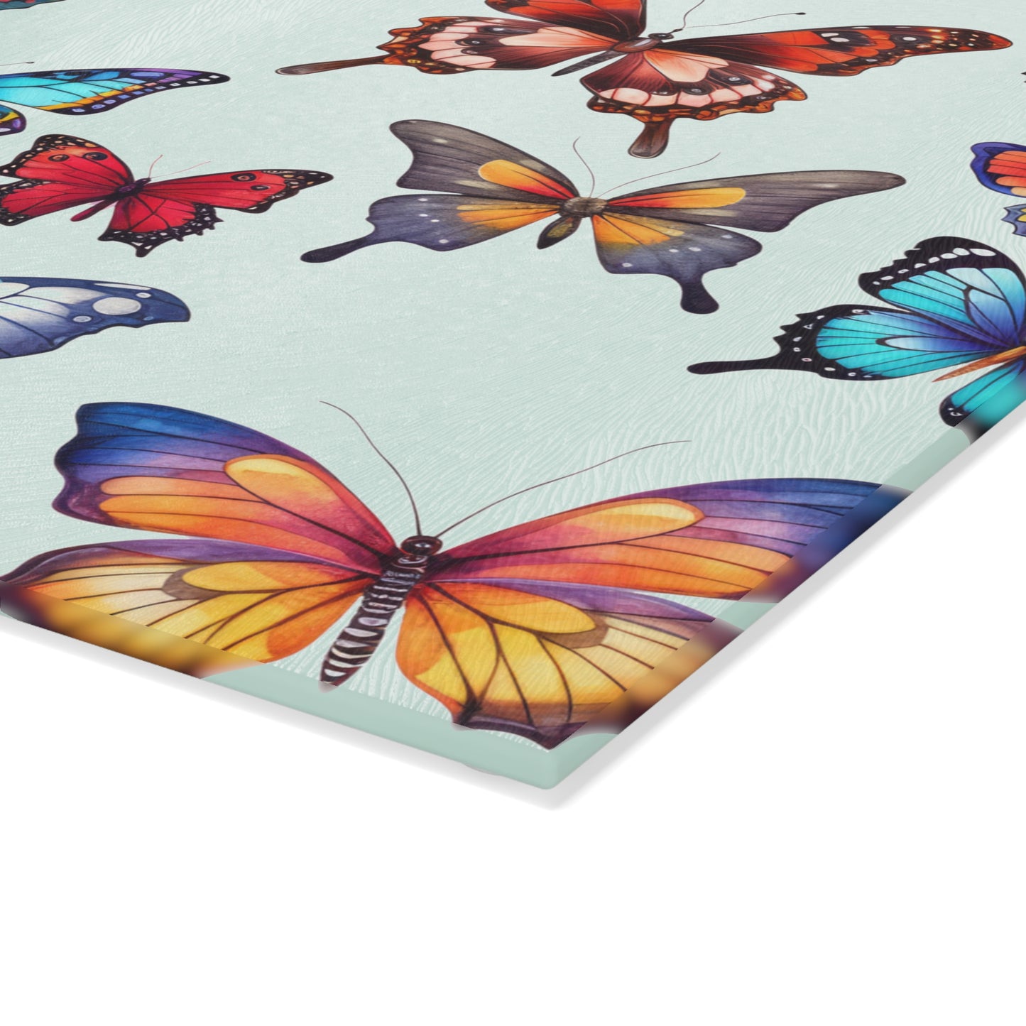 Butterfly Whimsy Glass Cutting Board