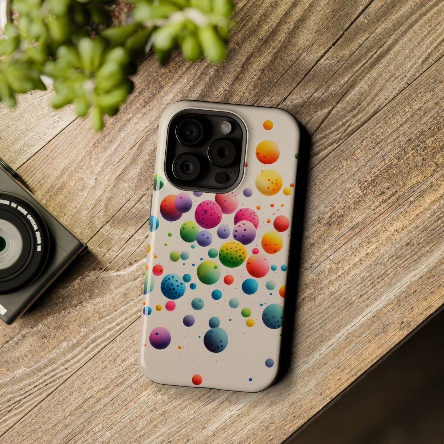 Rainbow Dots MagSafe Tough iPhone Case