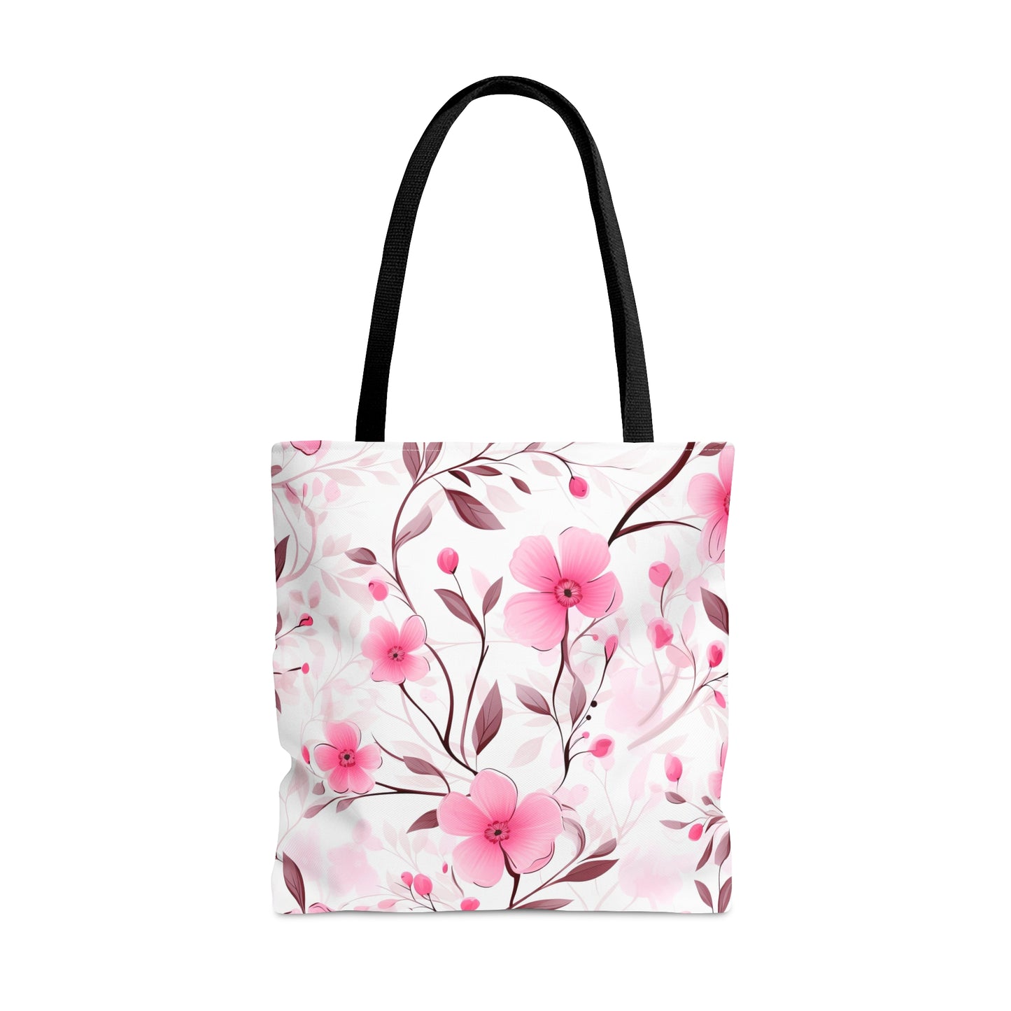 Pink Whimsy Wildflowers Tote Bag