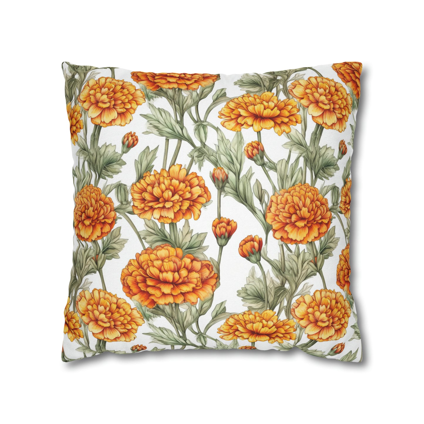 Marigolds Square Pillow Case