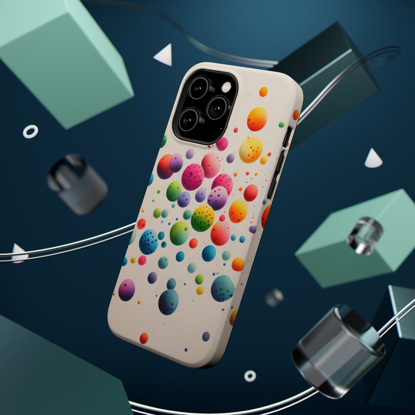 Rainbow Dots MagSafe Tough iPhone Case
