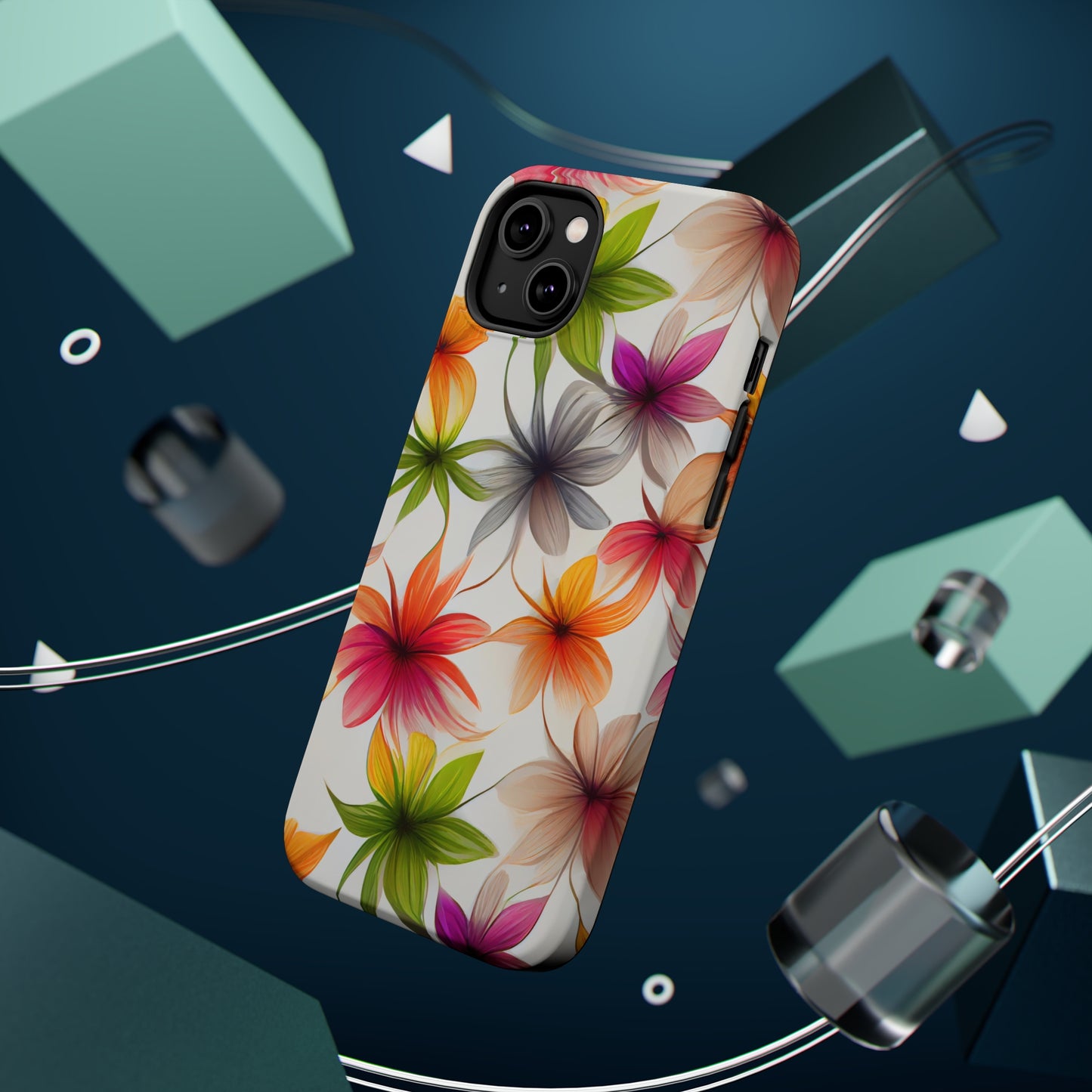 Floral Burst MagSafe Tough iPhone Case