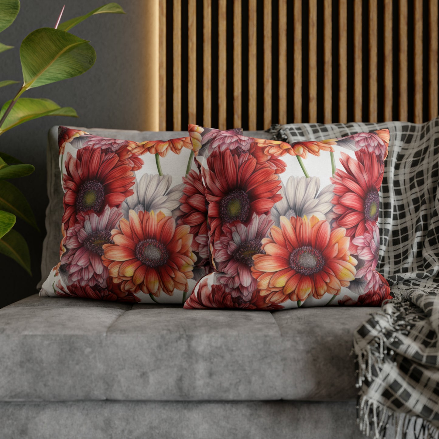 Daisies Square Pillow Case
