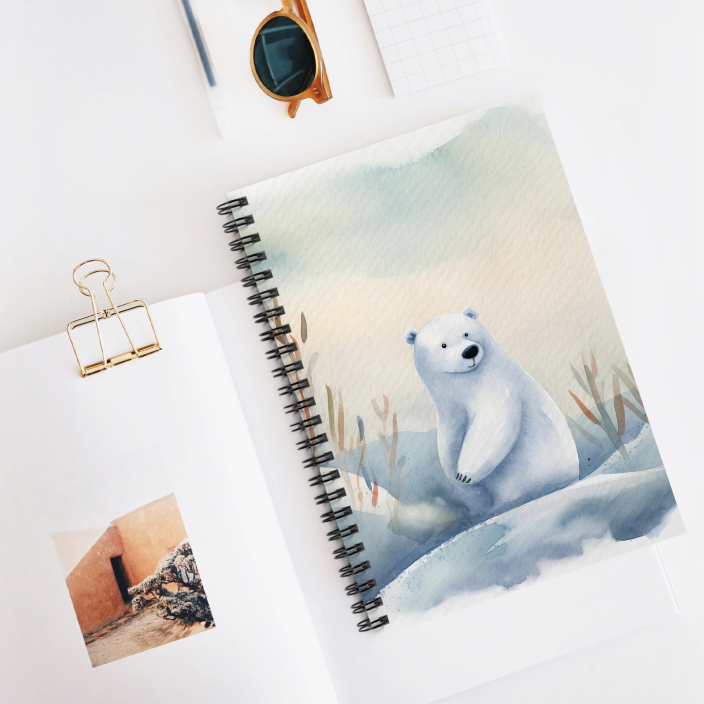 Polar Bear Spiral Notebook - Ruled Line