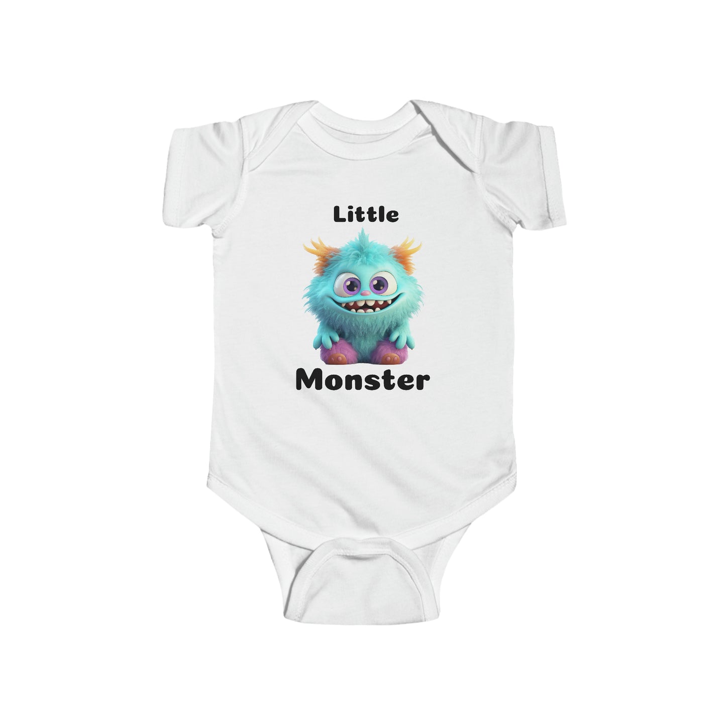 Aqua Little Monster Infant Fine Jersey Bodysuit