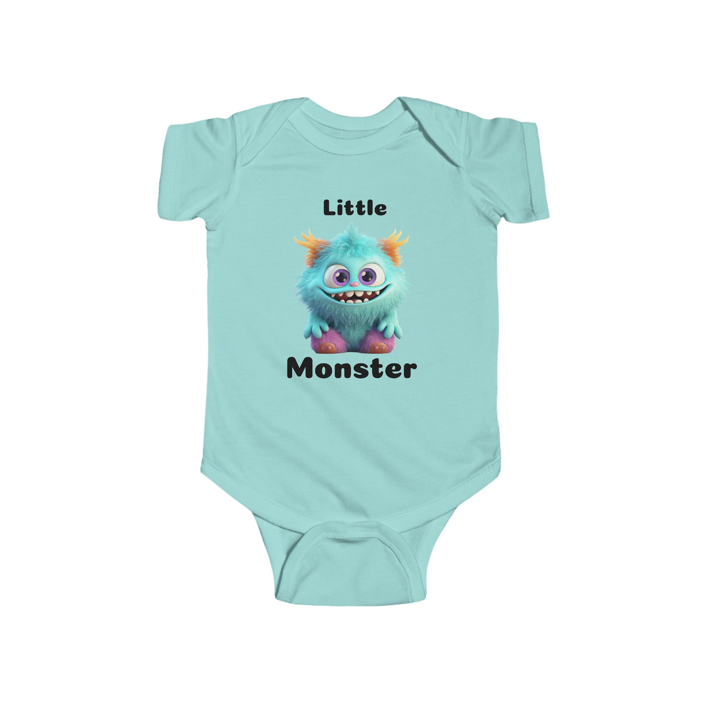 Aqua Little Monster Infant Fine Jersey Bodysuit