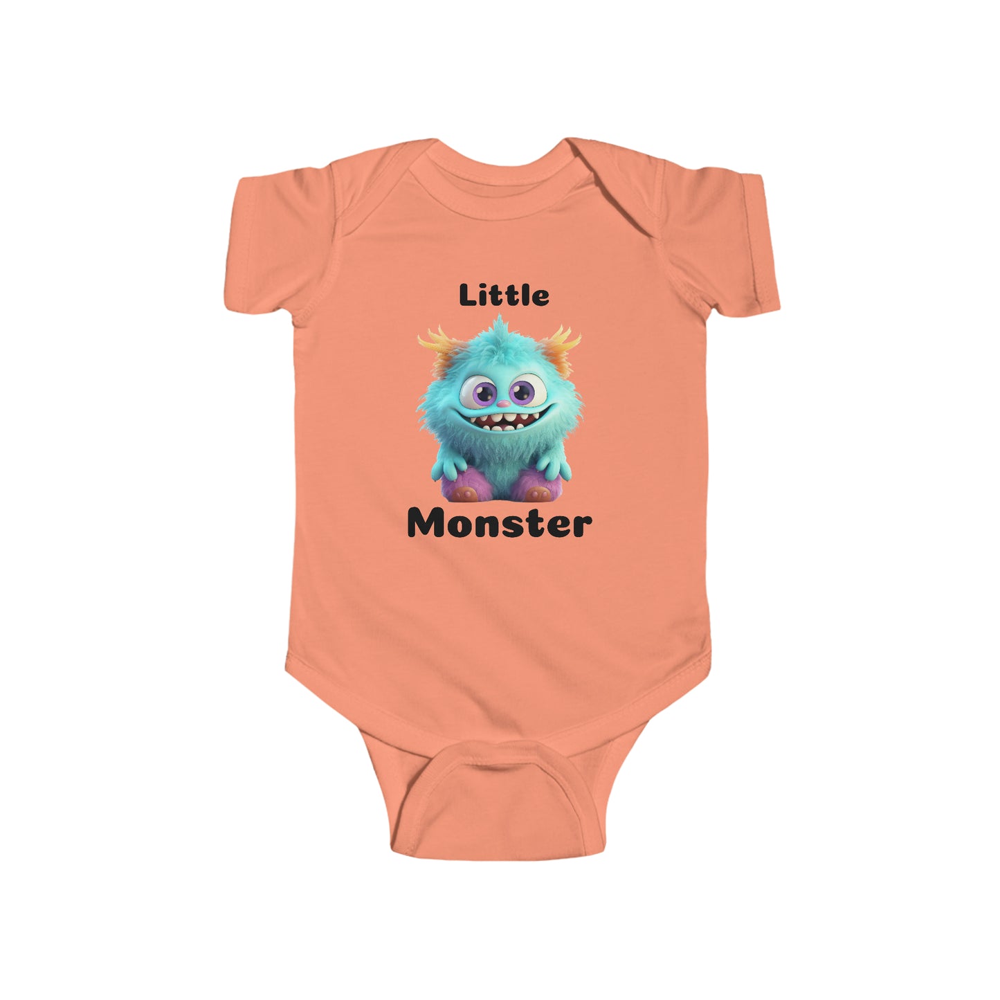 Aqua Little Monster Infant Fine Jersey Bodysuit