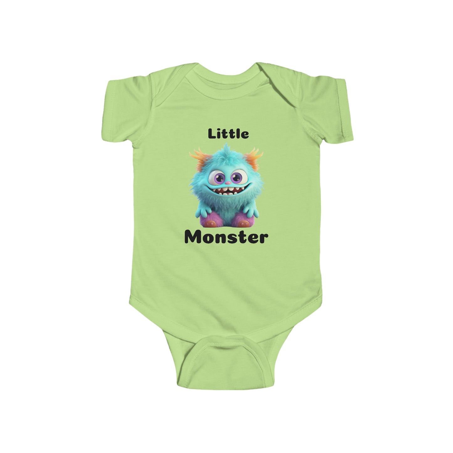 Aqua Little Monster Infant Fine Jersey Bodysuit