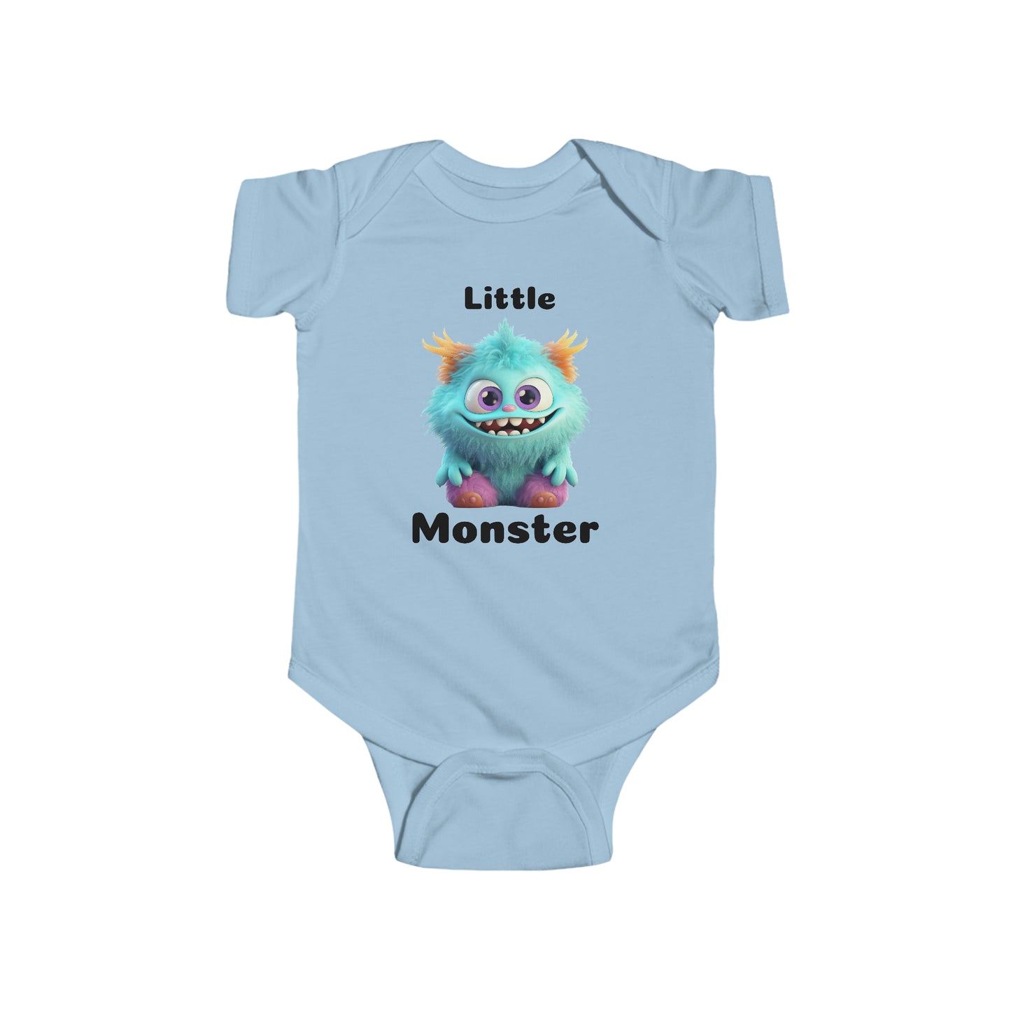 Aqua Little Monster Infant Fine Jersey Bodysuit