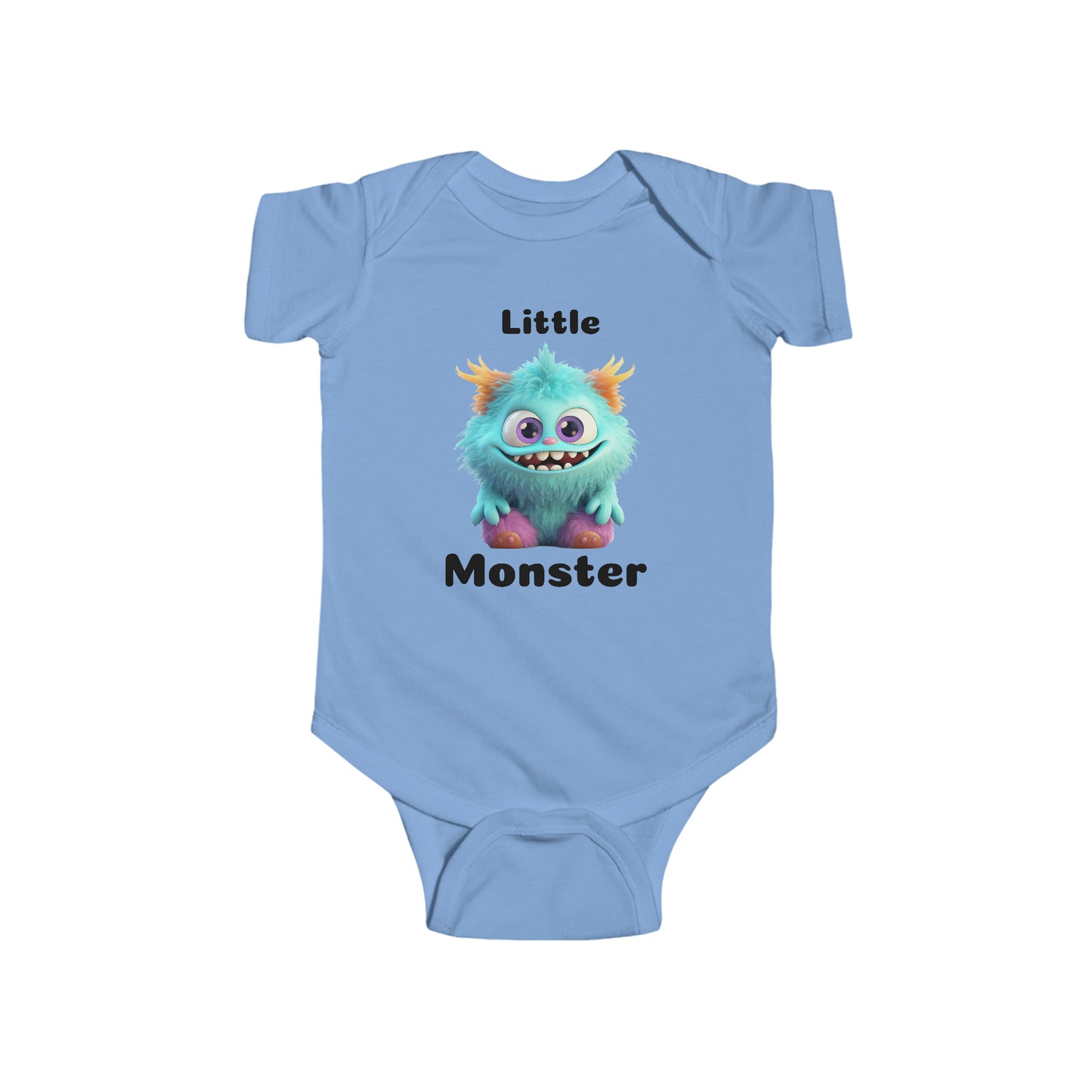 Aqua Little Monster Infant Fine Jersey Bodysuit