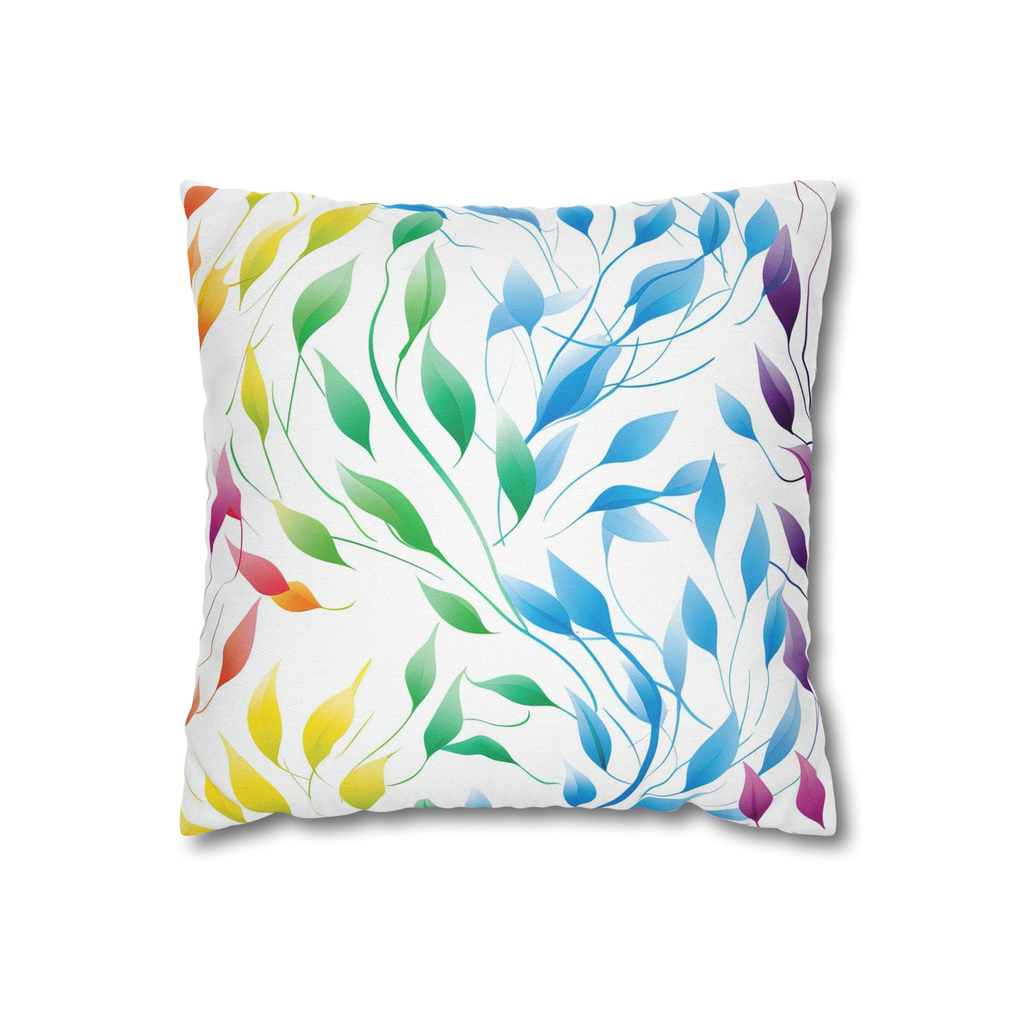 Rainbow Vines Square Pillow Case