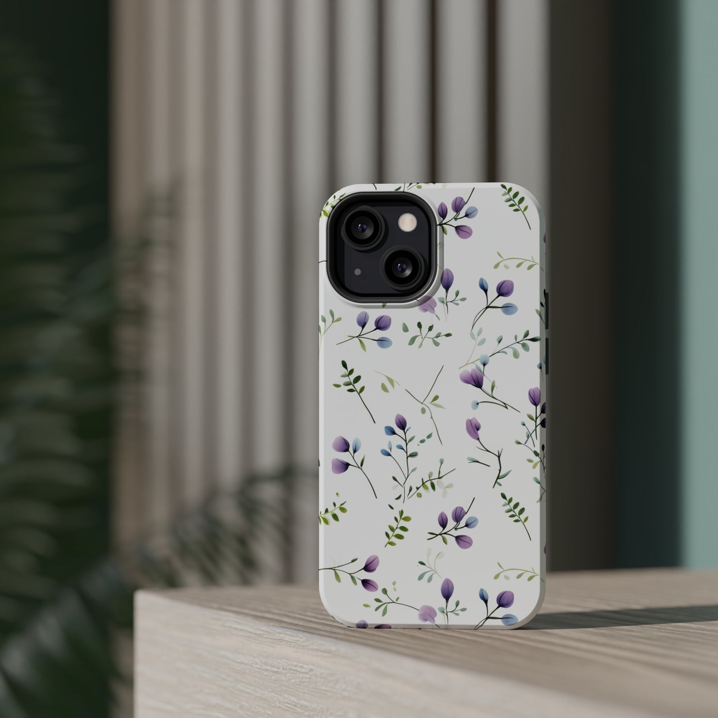 Dainty Purple Wildflowers MagSafe Tough iPhone Case