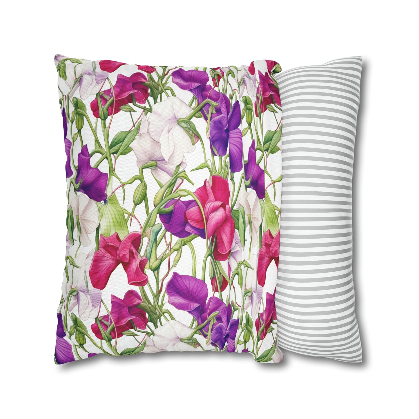 Sweetpeas Square Pillow Case