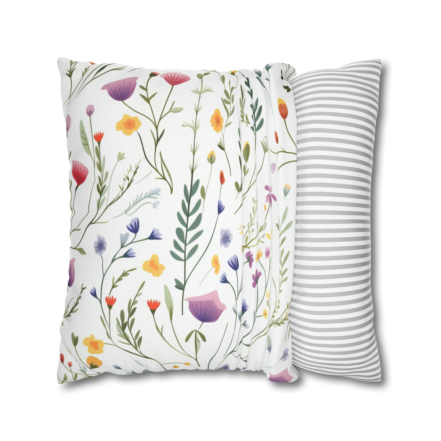 Dainty Wildflowers Square Pillow Case