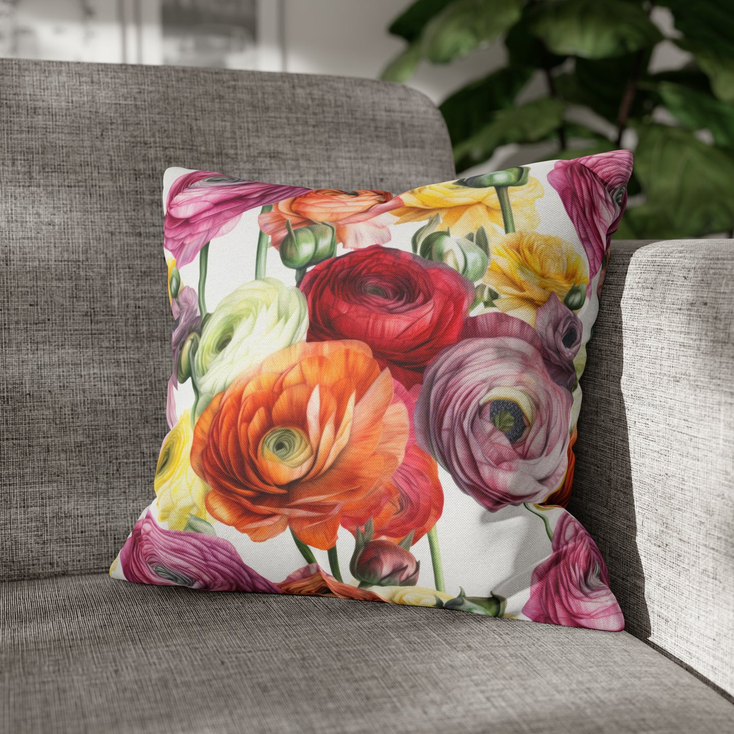 Ranunculus Square Pillow Case