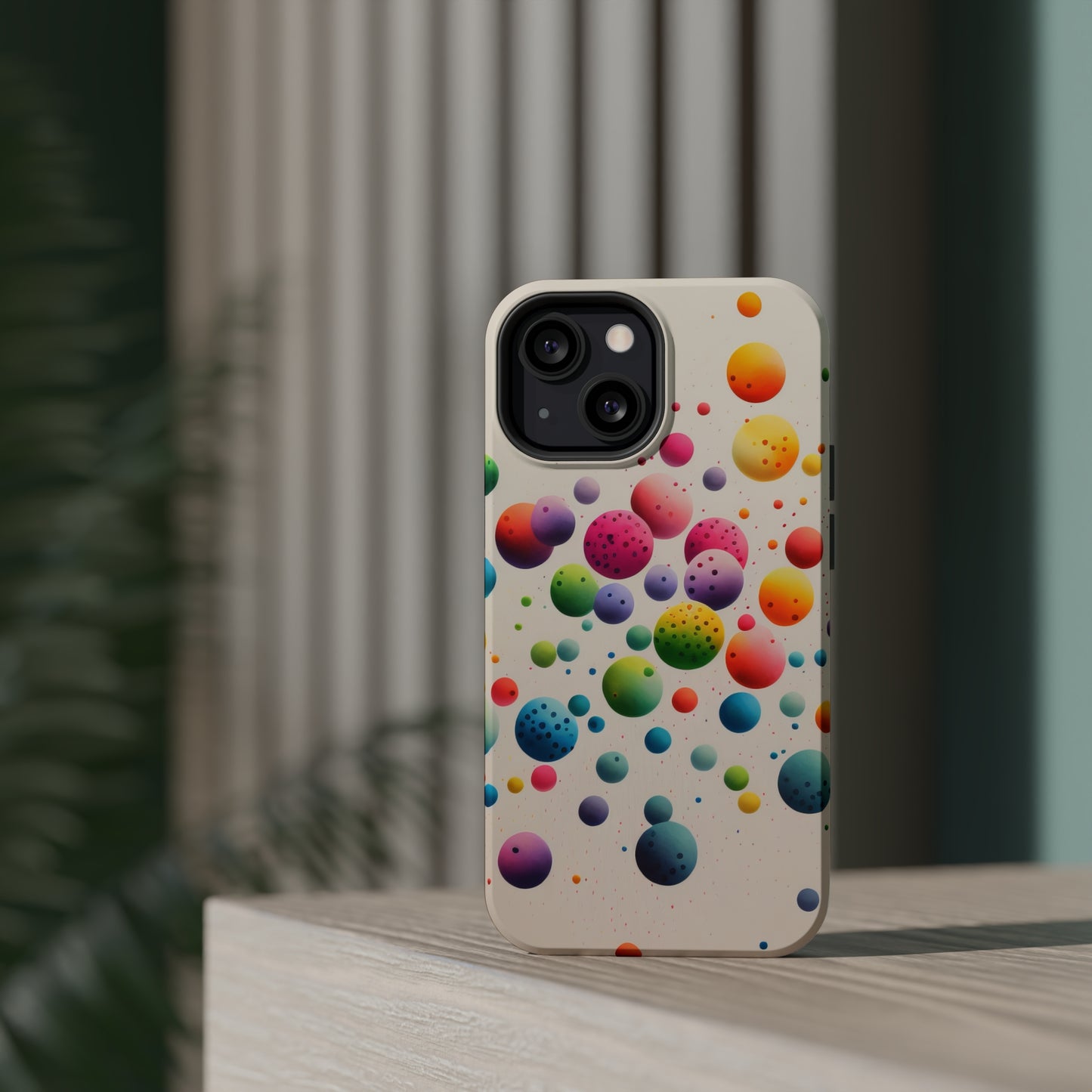 Rainbow Dots MagSafe Tough iPhone Case