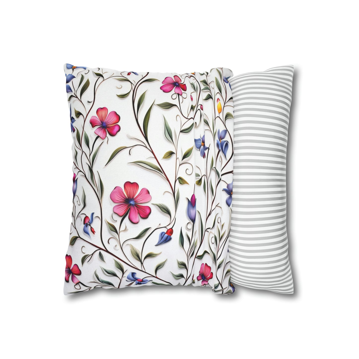 Fancy Flowers Square Pillow Case