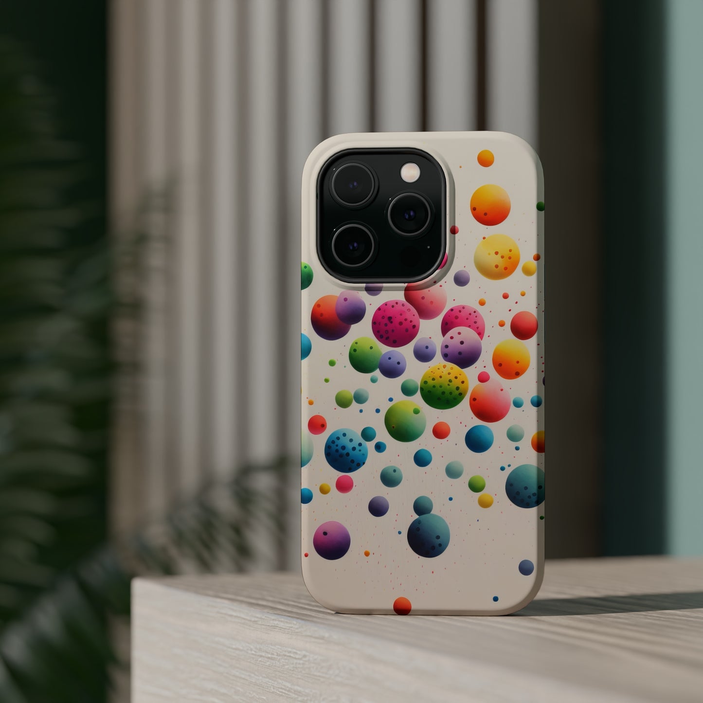 Rainbow Dots MagSafe Tough iPhone Case