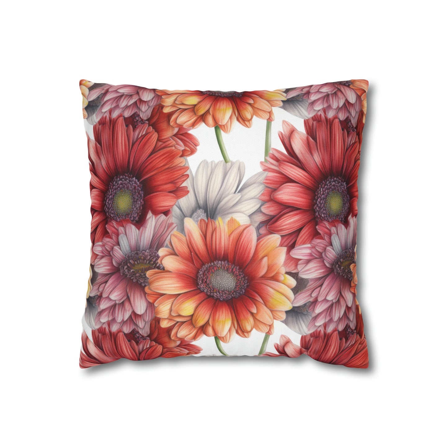 Daisies Square Pillow Case