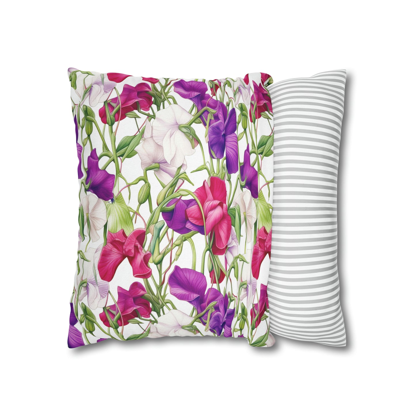 Sweetpeas Square Pillow Case
