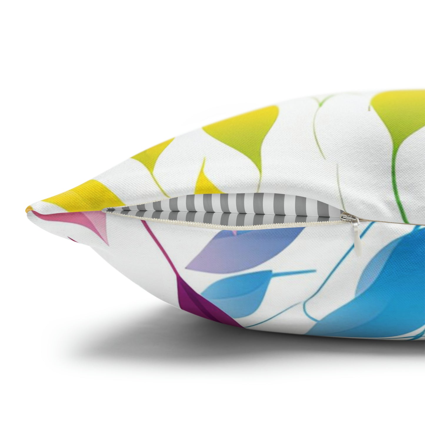 Rainbow Vines Square Pillow Case