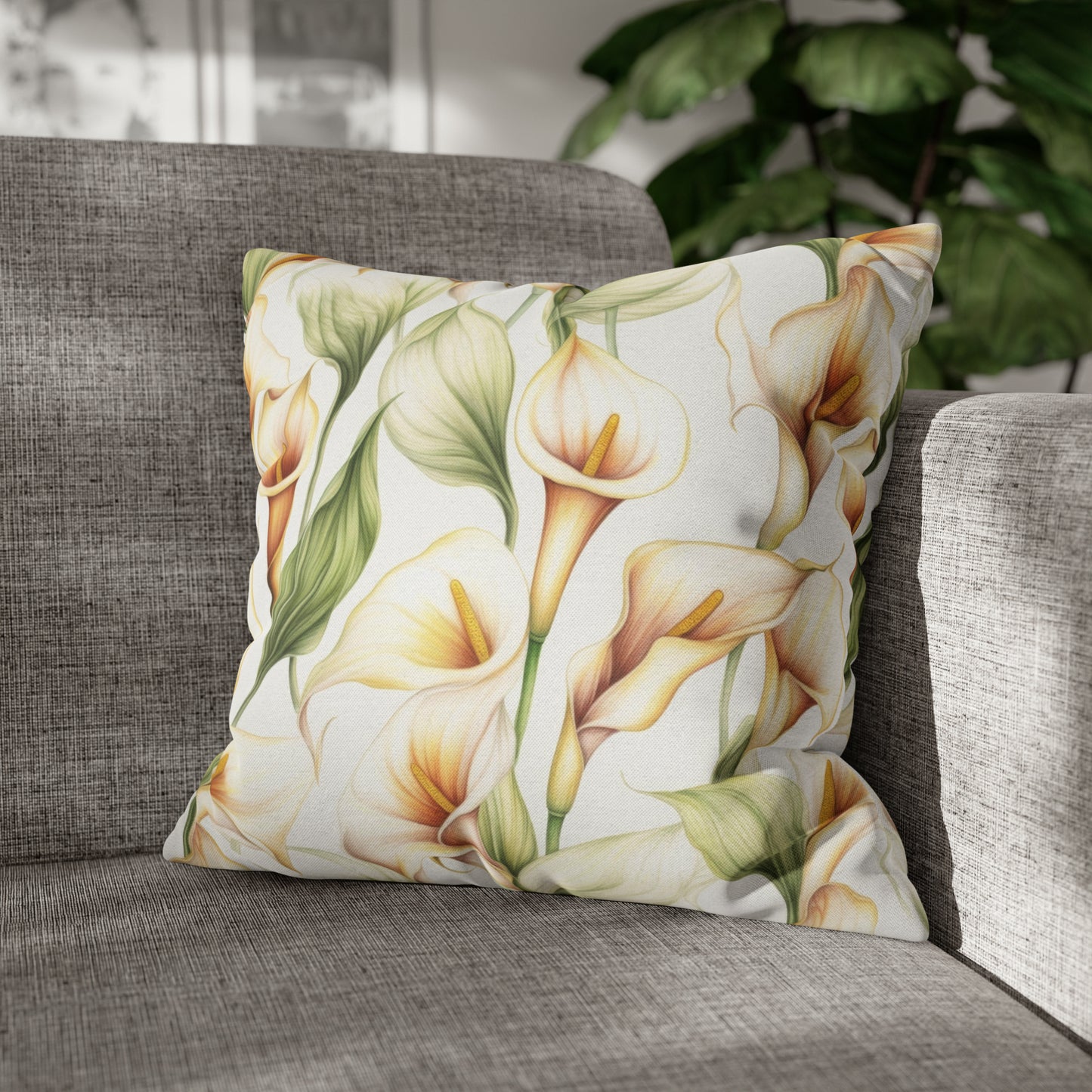 Calla Lily Square Pillow Case