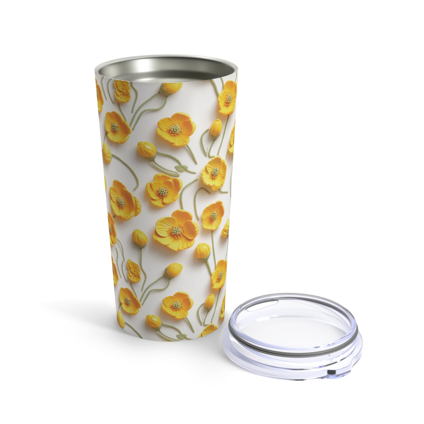 Sculpted Buttercups Tumbler 20oz