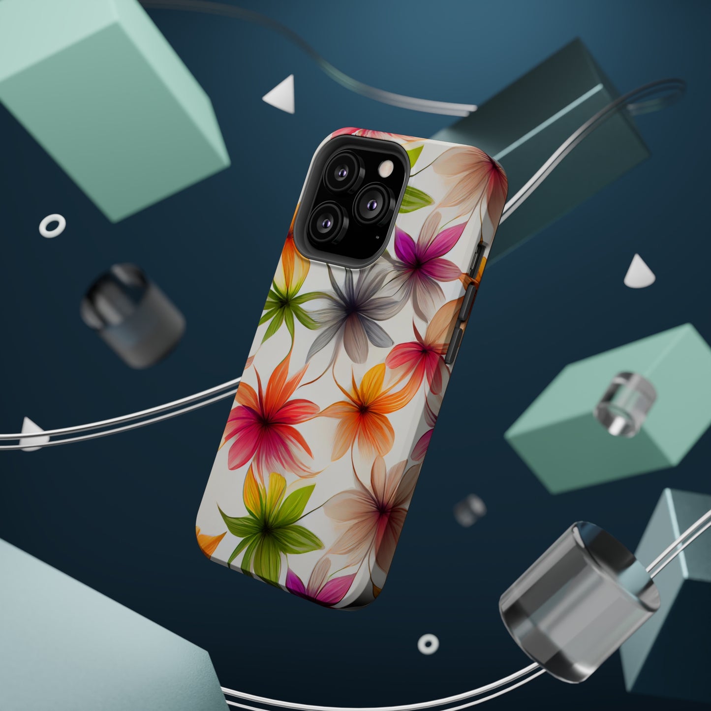 Floral Burst MagSafe Tough iPhone Case