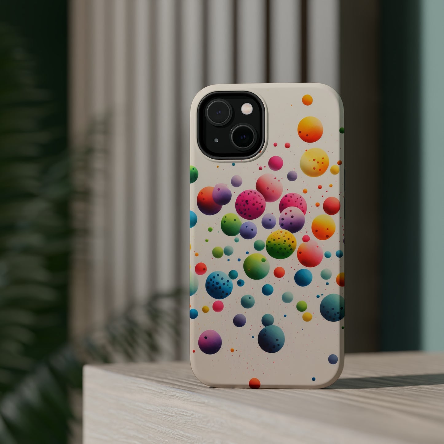 Rainbow Dots MagSafe Tough iPhone Case