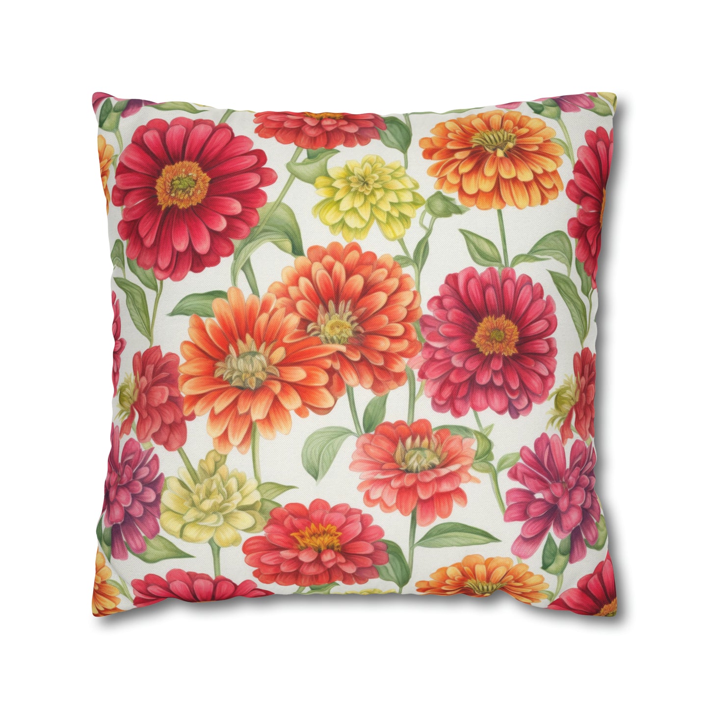 Zinnias Square Pillow Case
