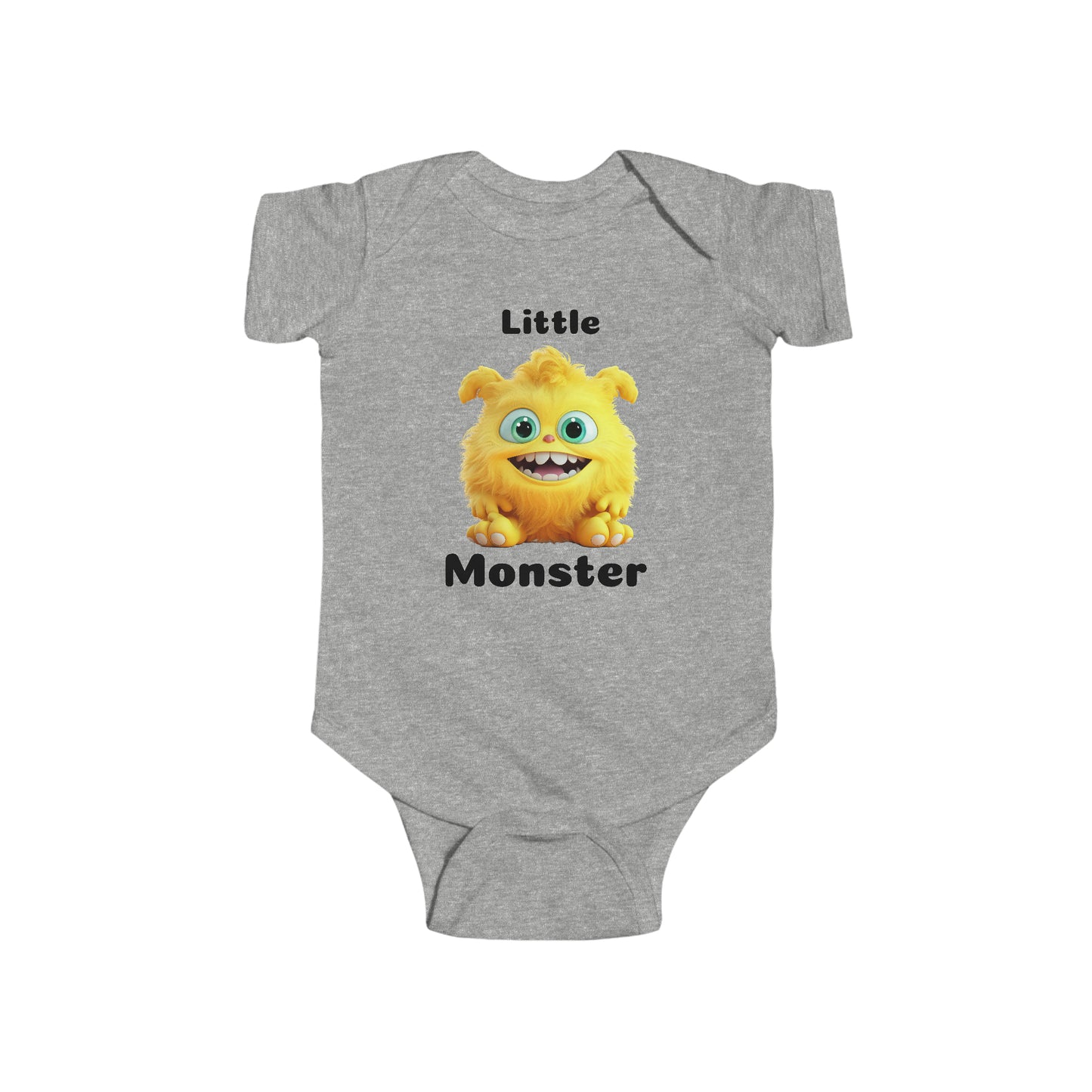 Yellow Little Monster Infant Fine Jersey Bodysuit