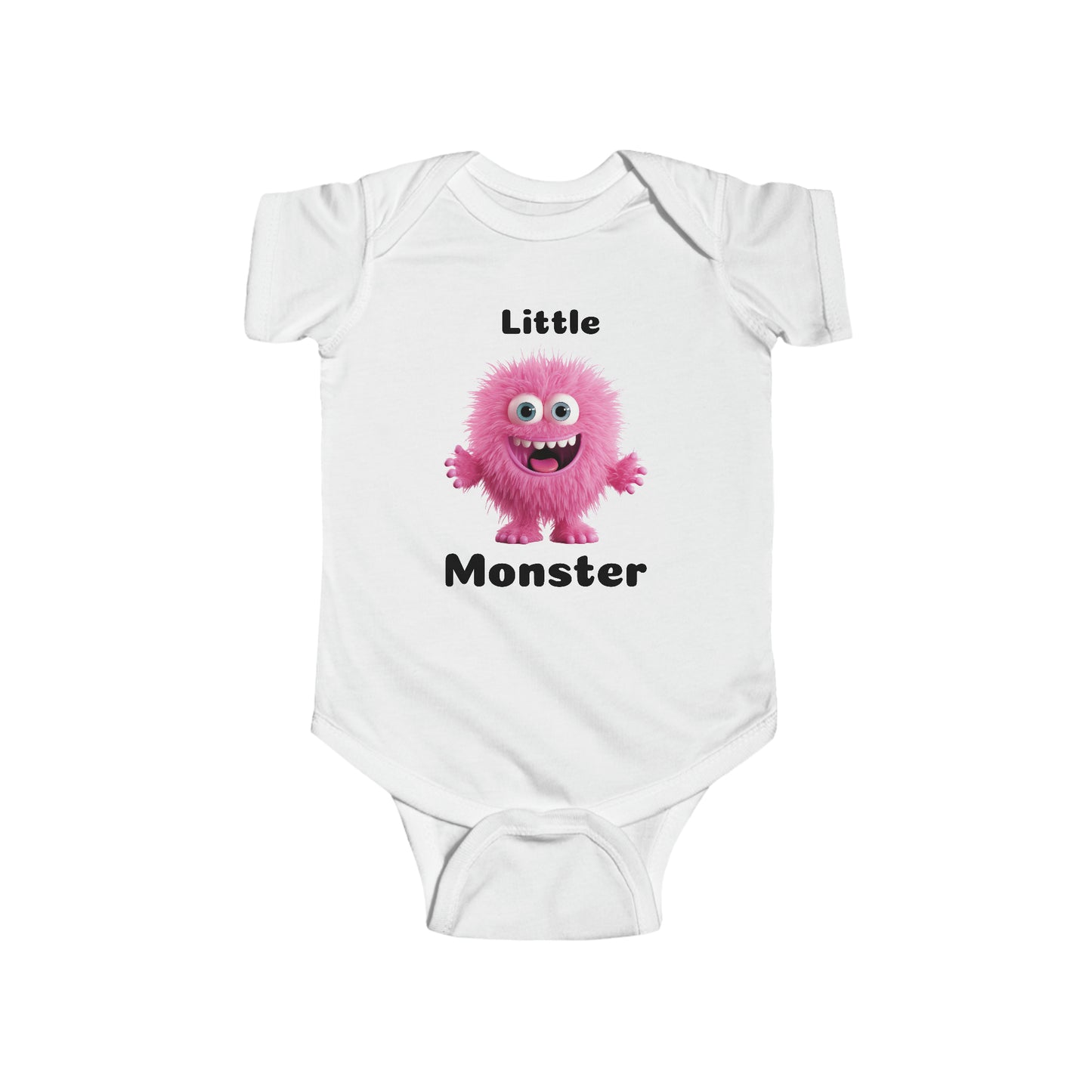 Pink Little Monster Infant Fine Jersey Bodysuit