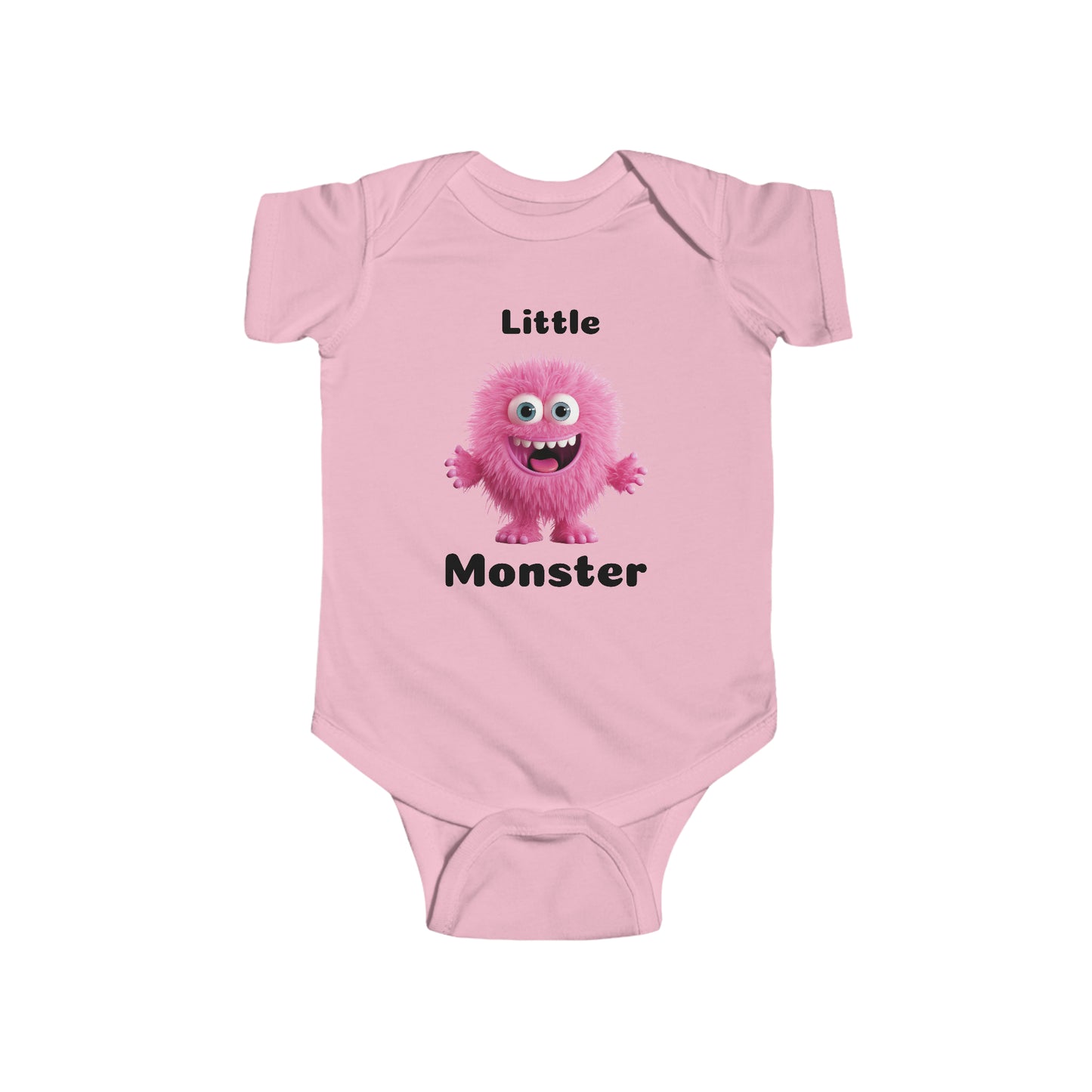 Pink Little Monster Infant Fine Jersey Bodysuit