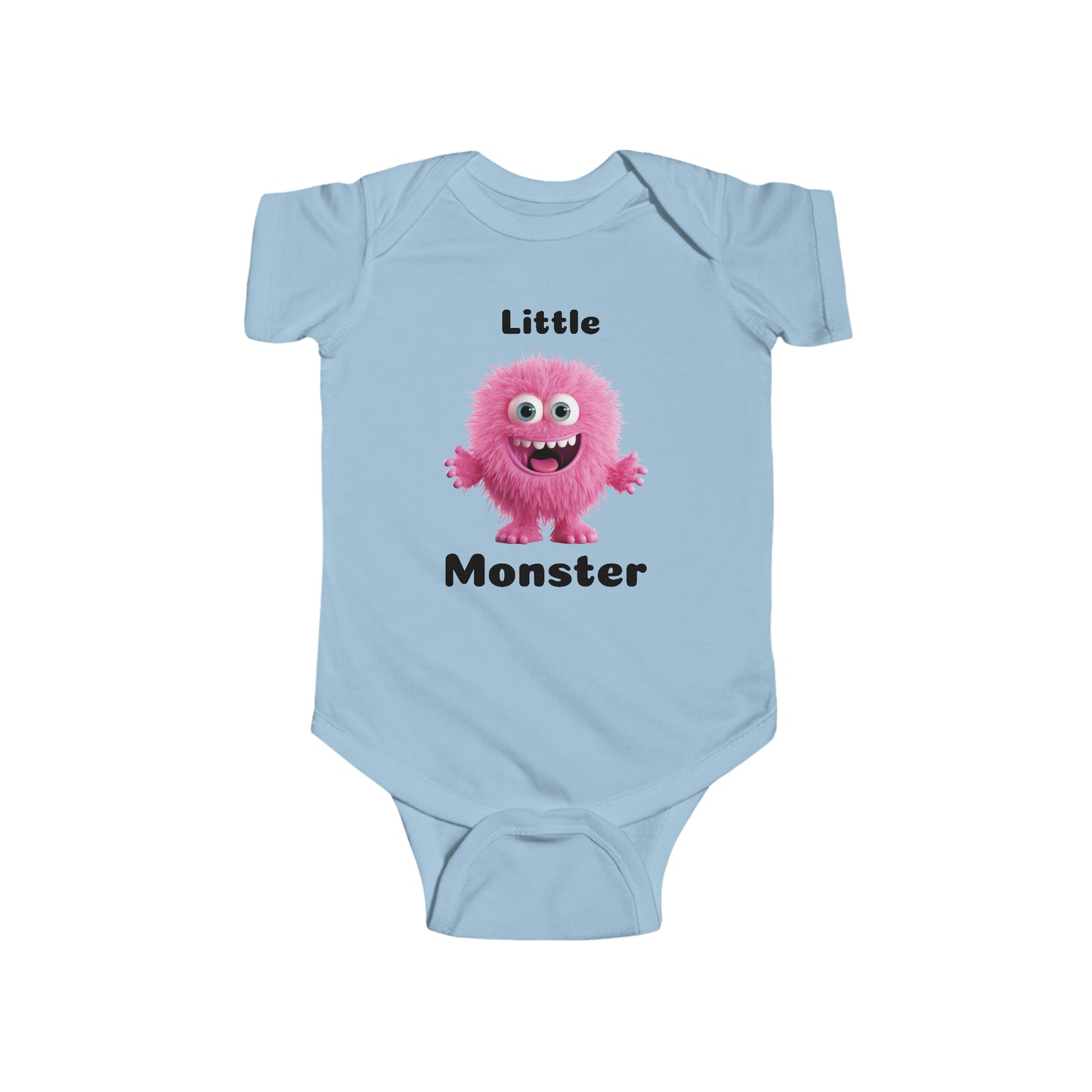 Pink Little Monster Infant Fine Jersey Bodysuit
