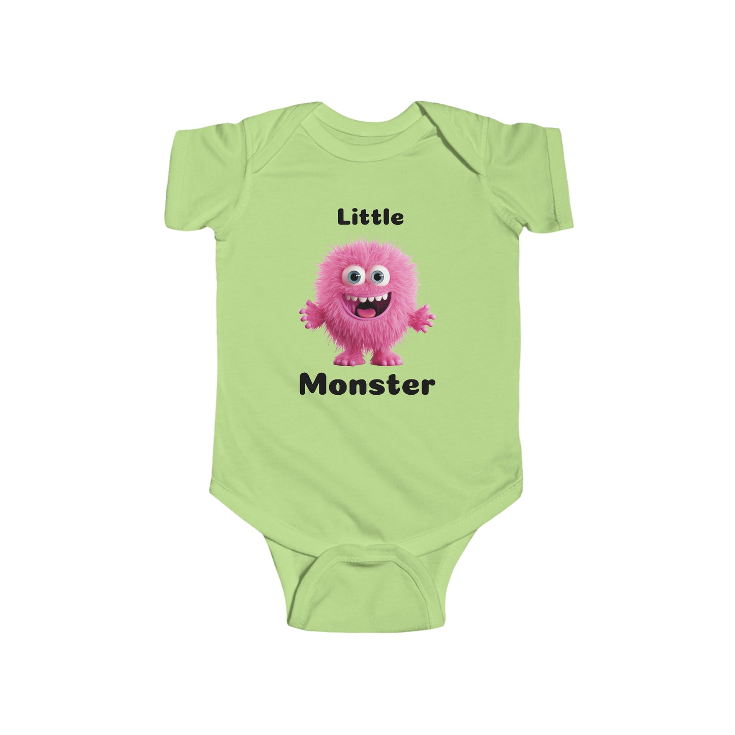 Pink Little Monster Infant Fine Jersey Bodysuit
