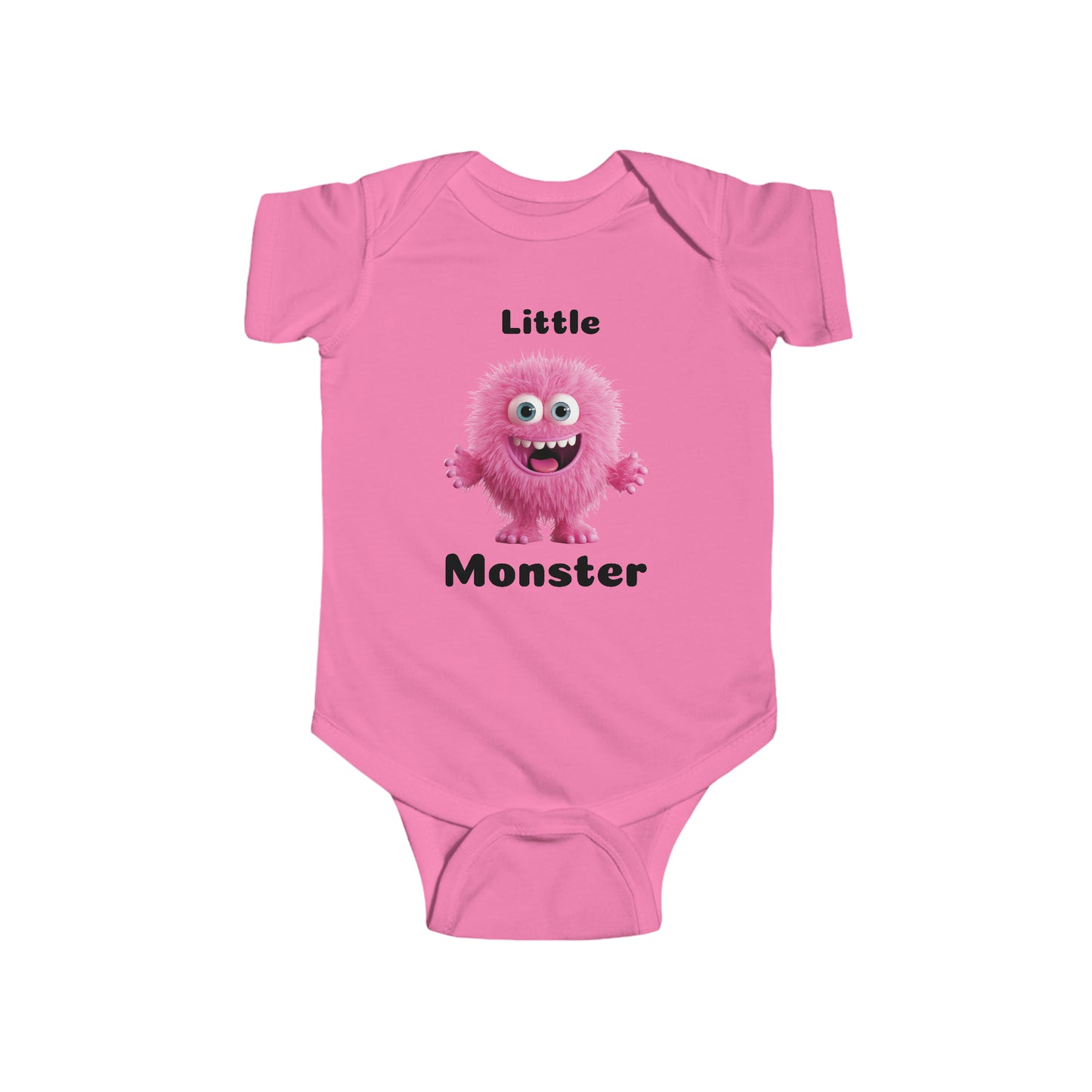 Pink Little Monster Infant Fine Jersey Bodysuit