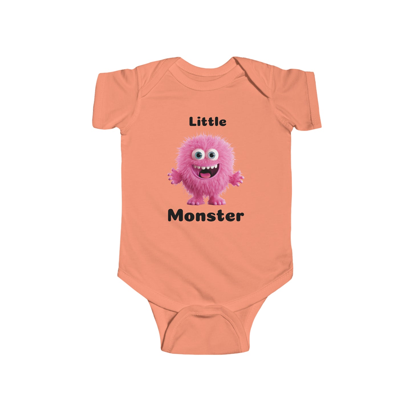 Pink Little Monster Infant Fine Jersey Bodysuit