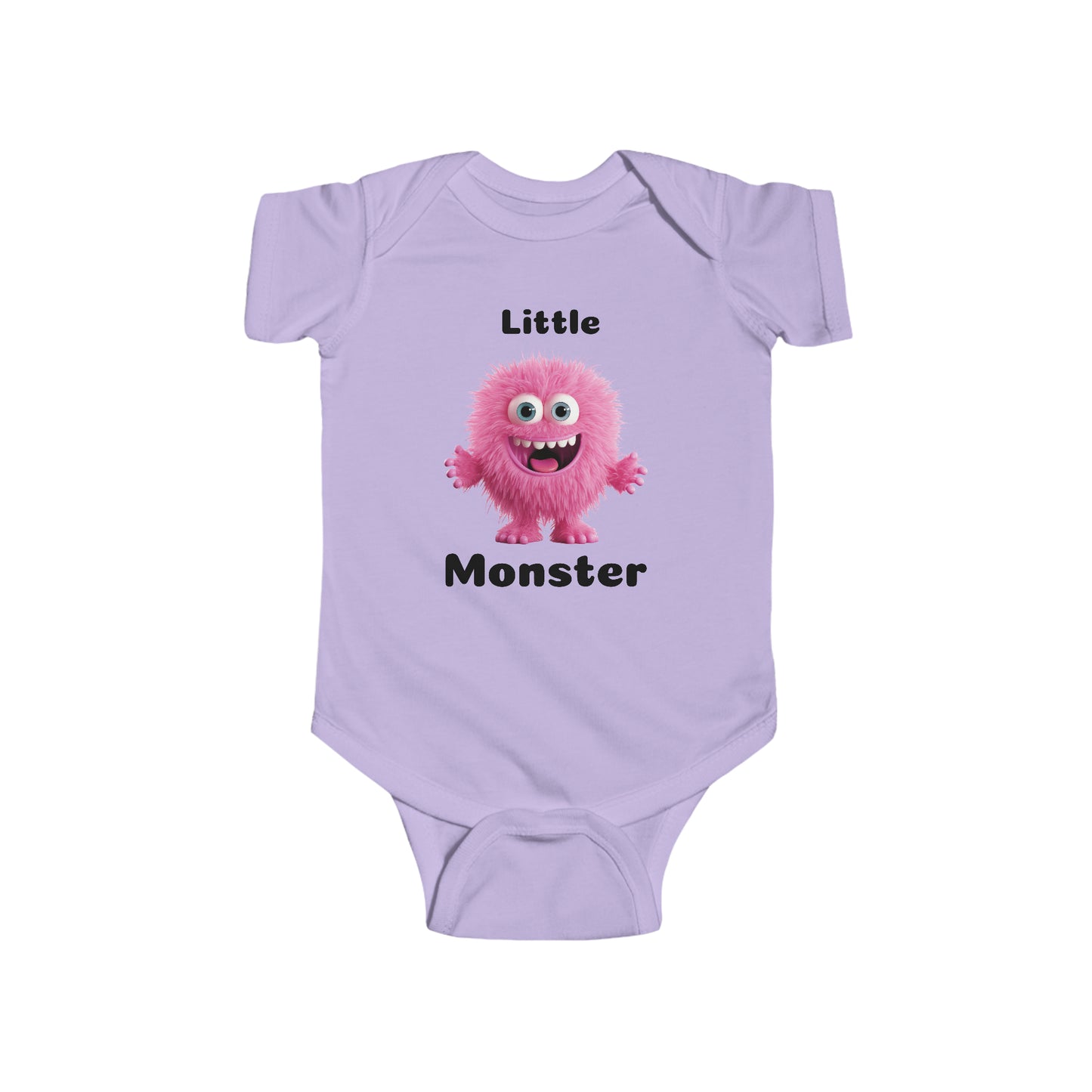 Pink Little Monster Infant Fine Jersey Bodysuit