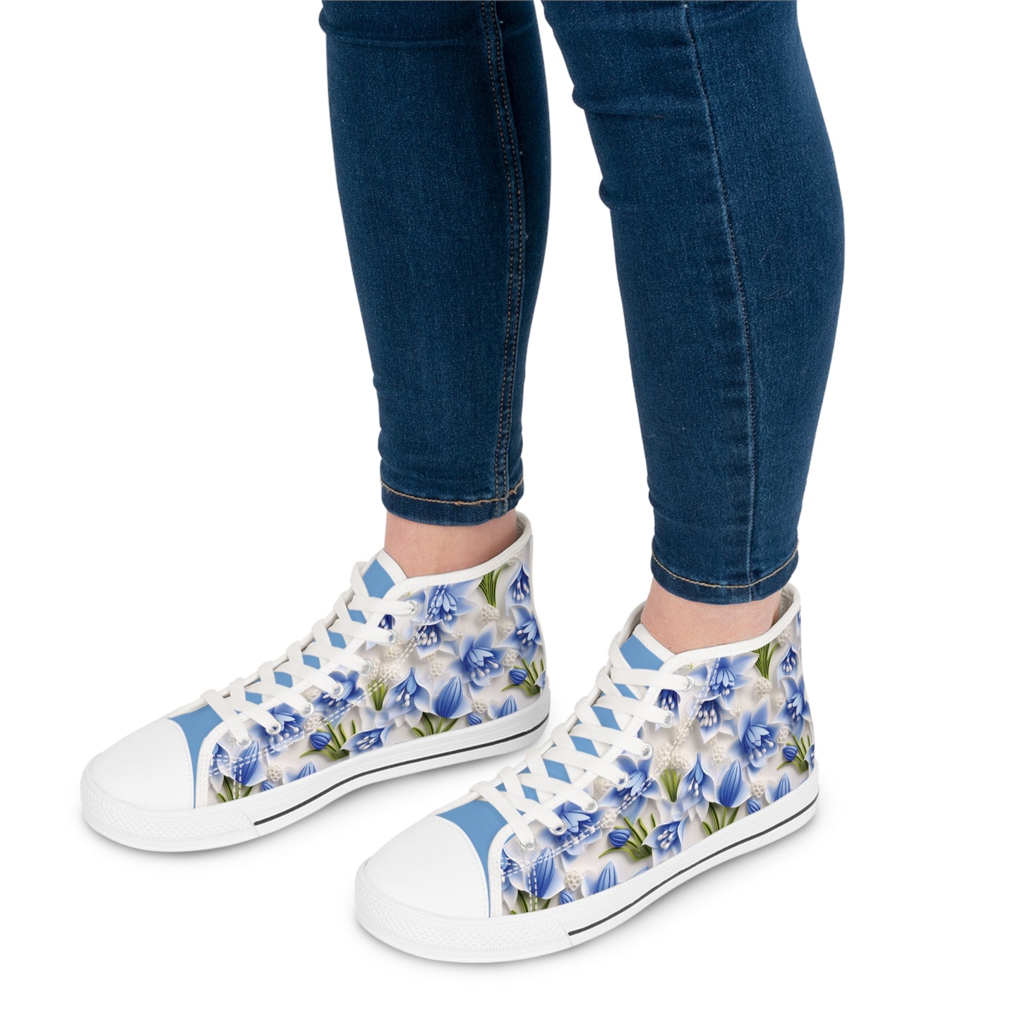 Sculpted Bluebells Women's High Top Sneakers