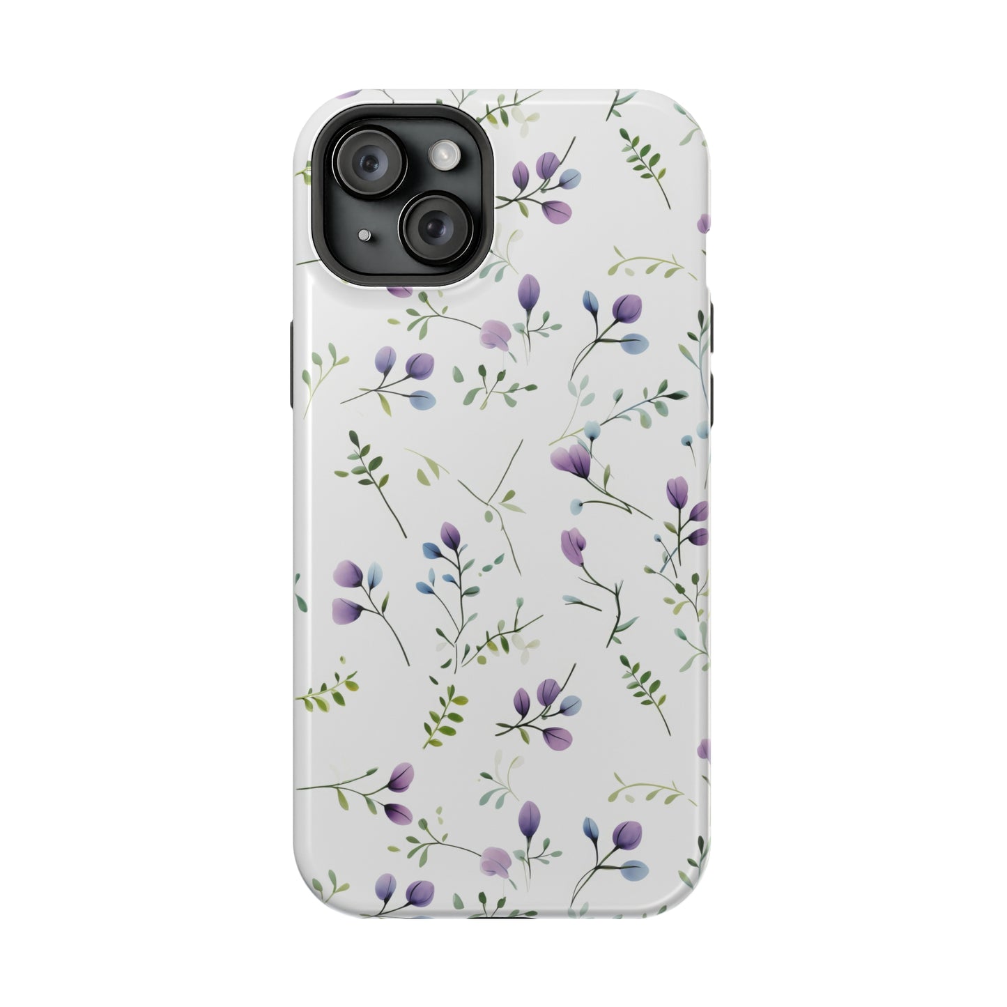 Dainty Purple Wildflowers MagSafe Tough iPhone Case