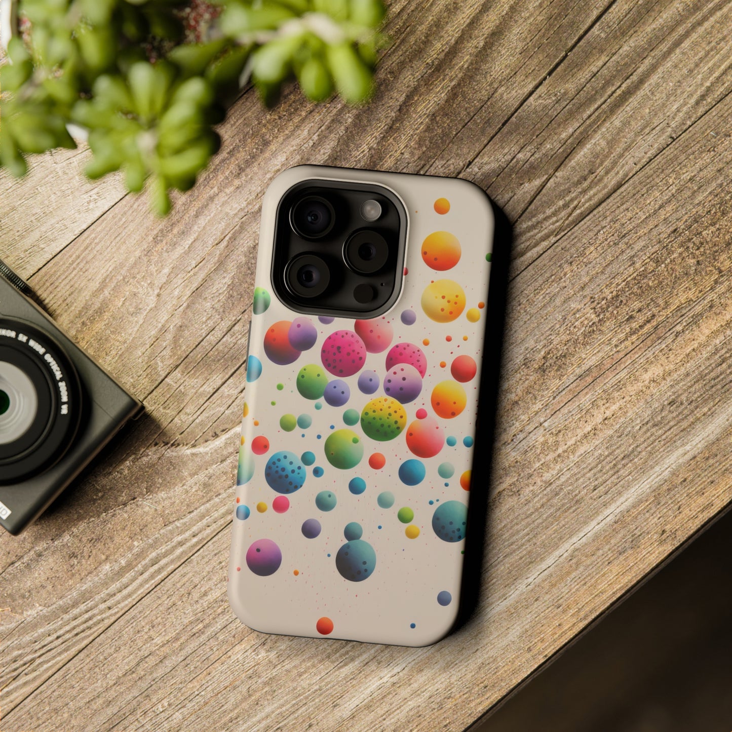 Rainbow Dots MagSafe Tough iPhone Case