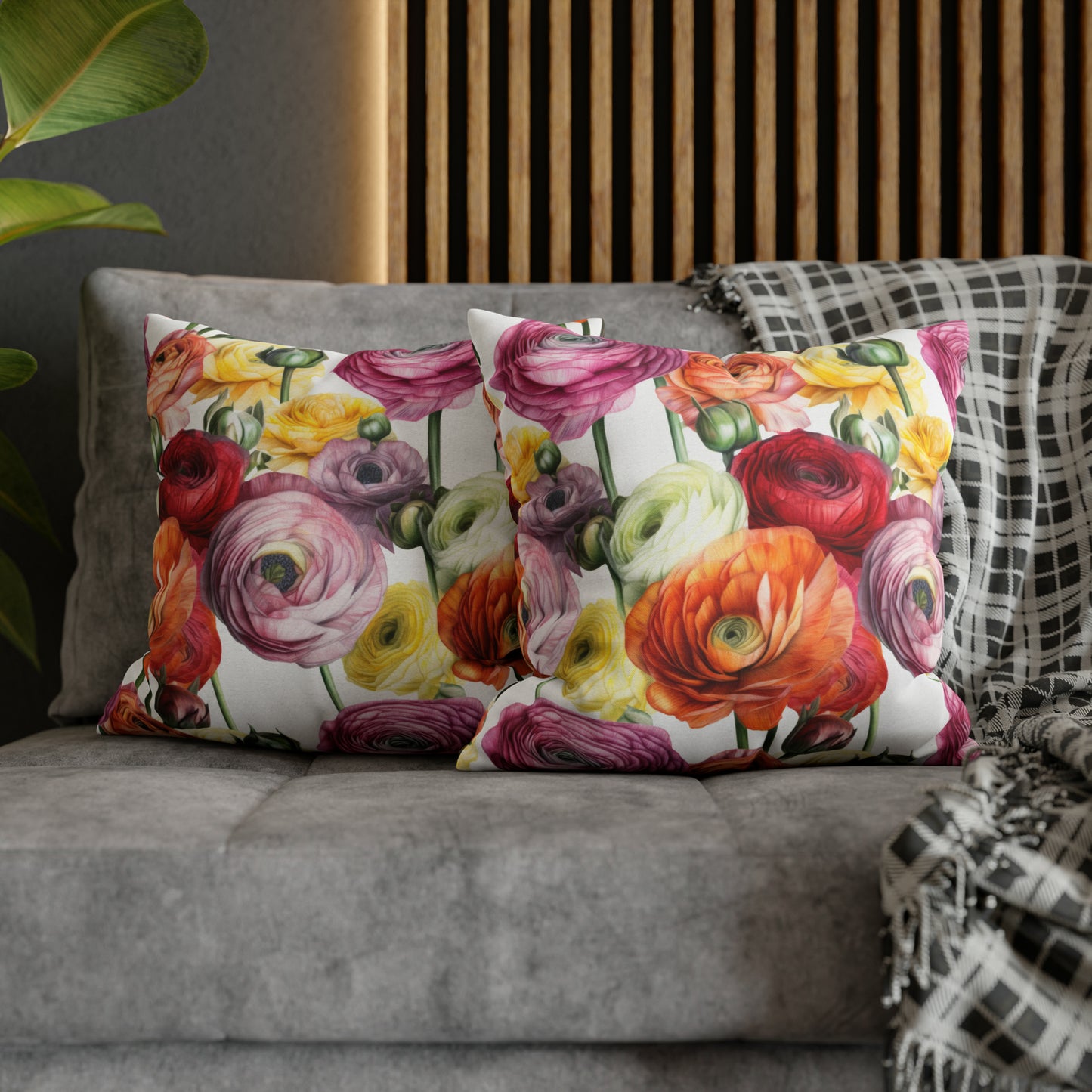 Ranunculus Square Pillow Case