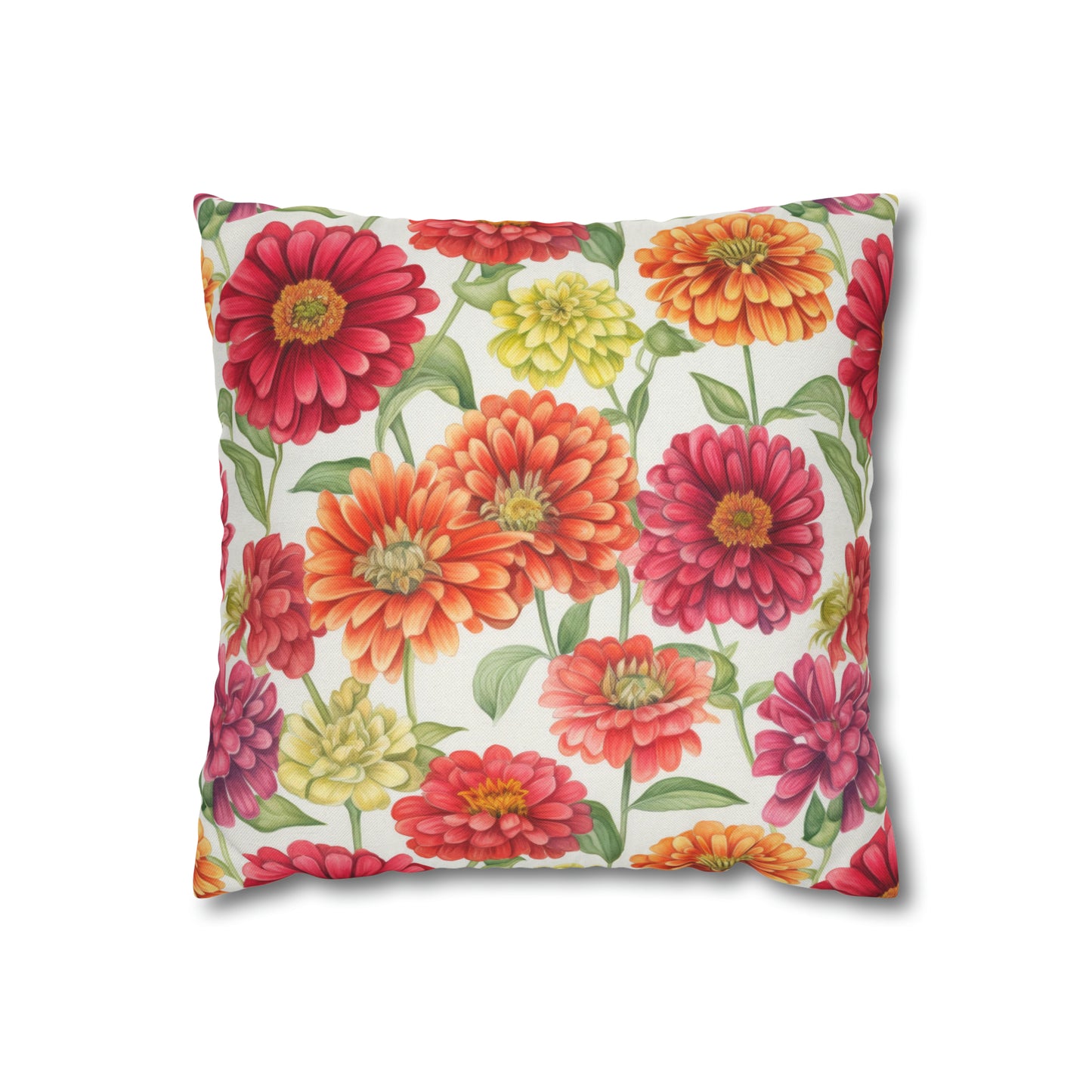 Zinnias Square Pillow Case