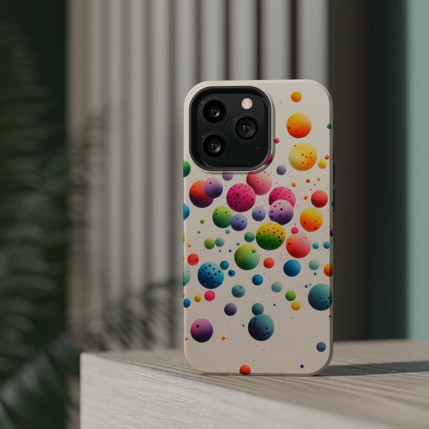 Rainbow Dots MagSafe Tough iPhone Case