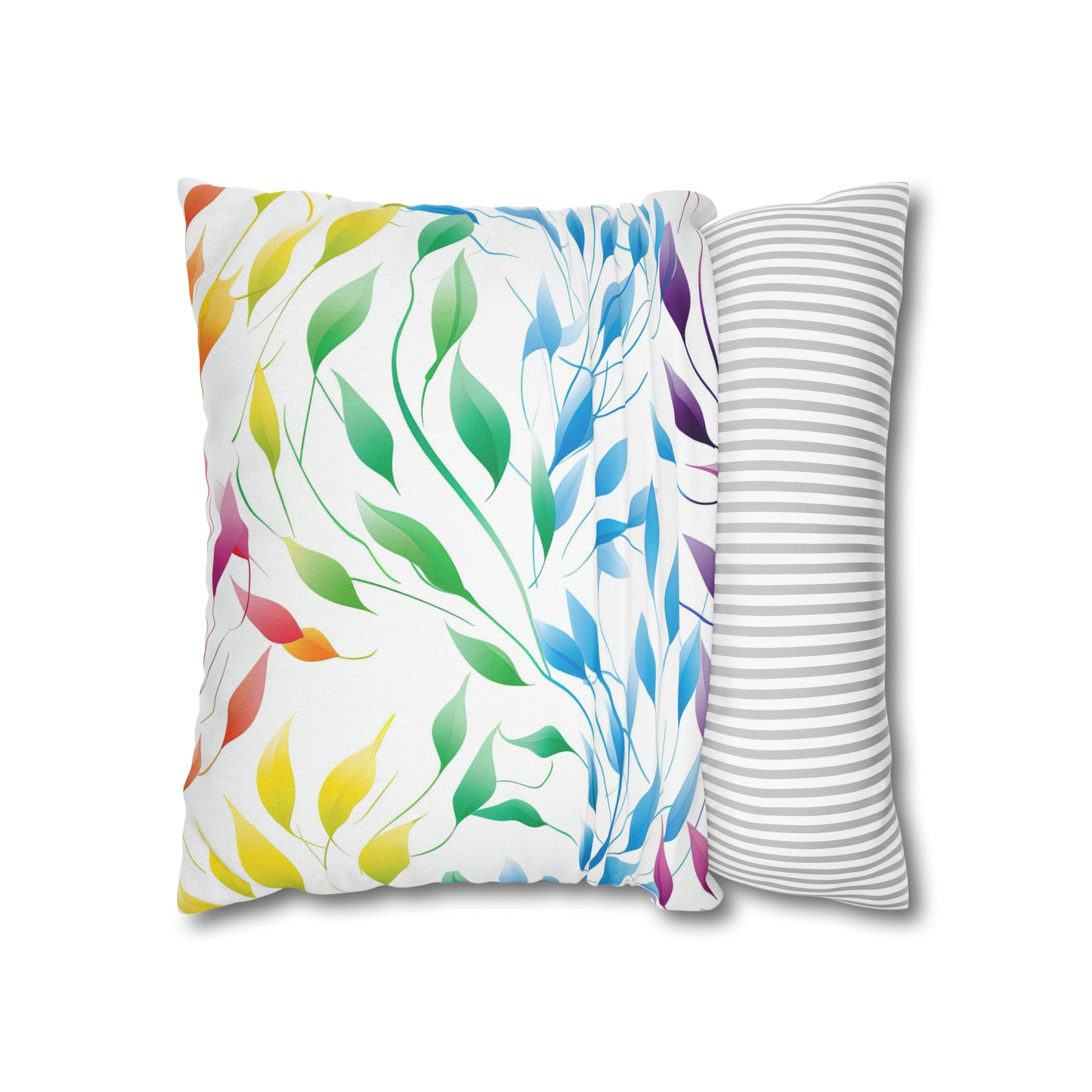 Rainbow Vines Square Pillow Case