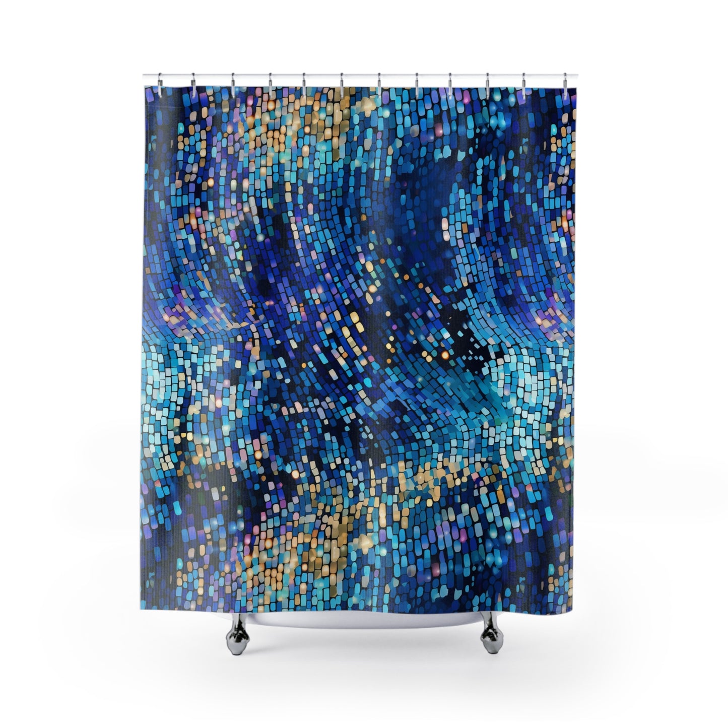 Stars in the Night Sky Mosaic Shower Curtain