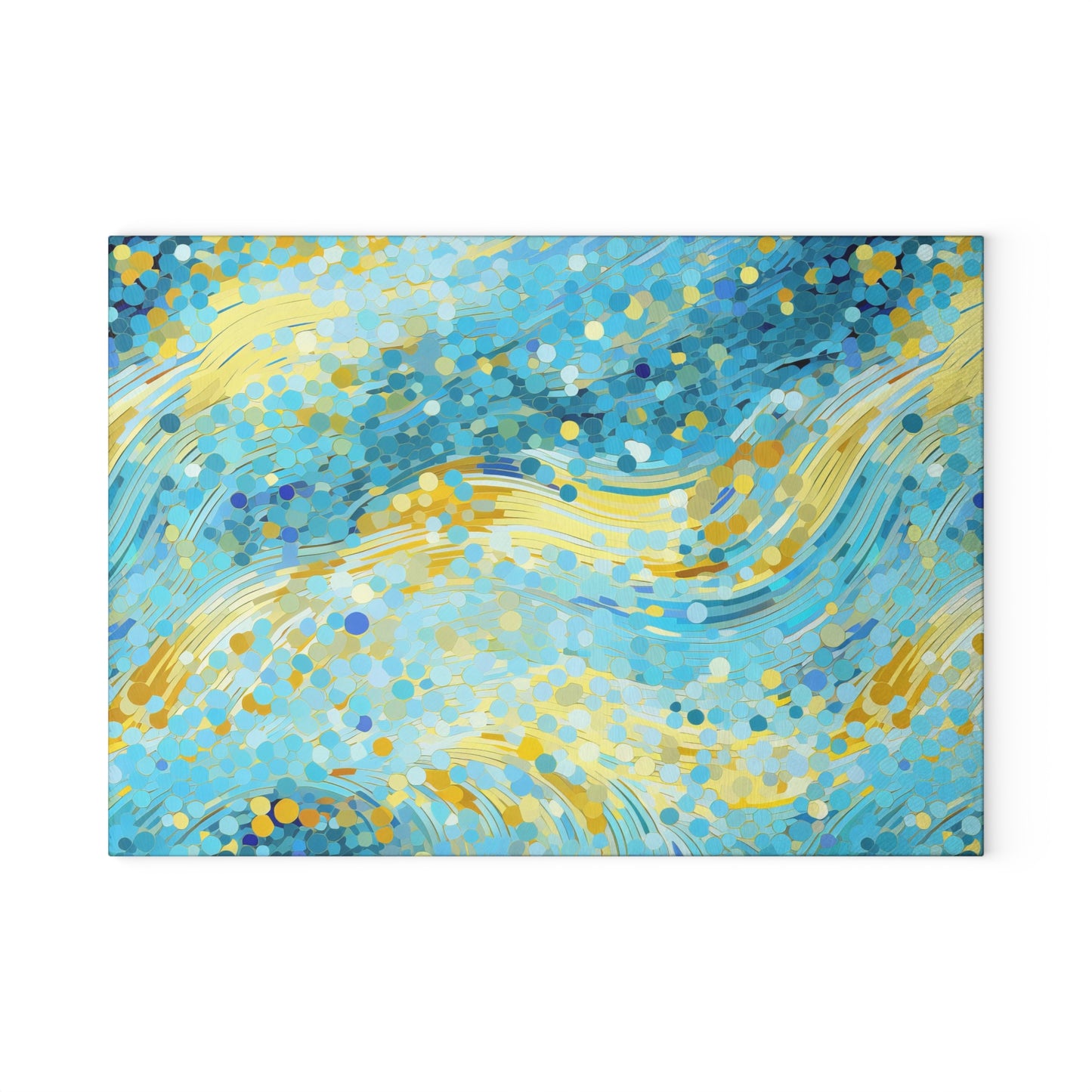 River of Gold Mosaic Glass Cutting Board