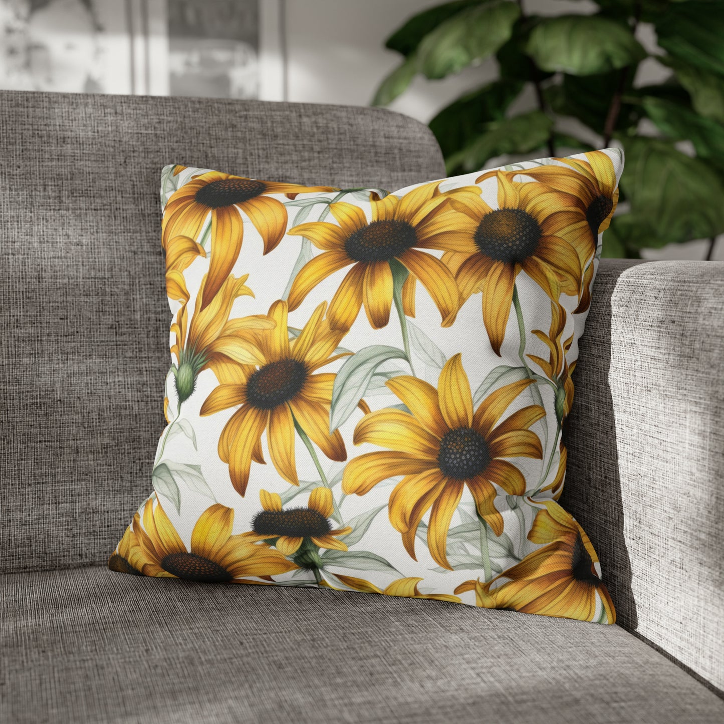 Sunflowers Square Pillow Case