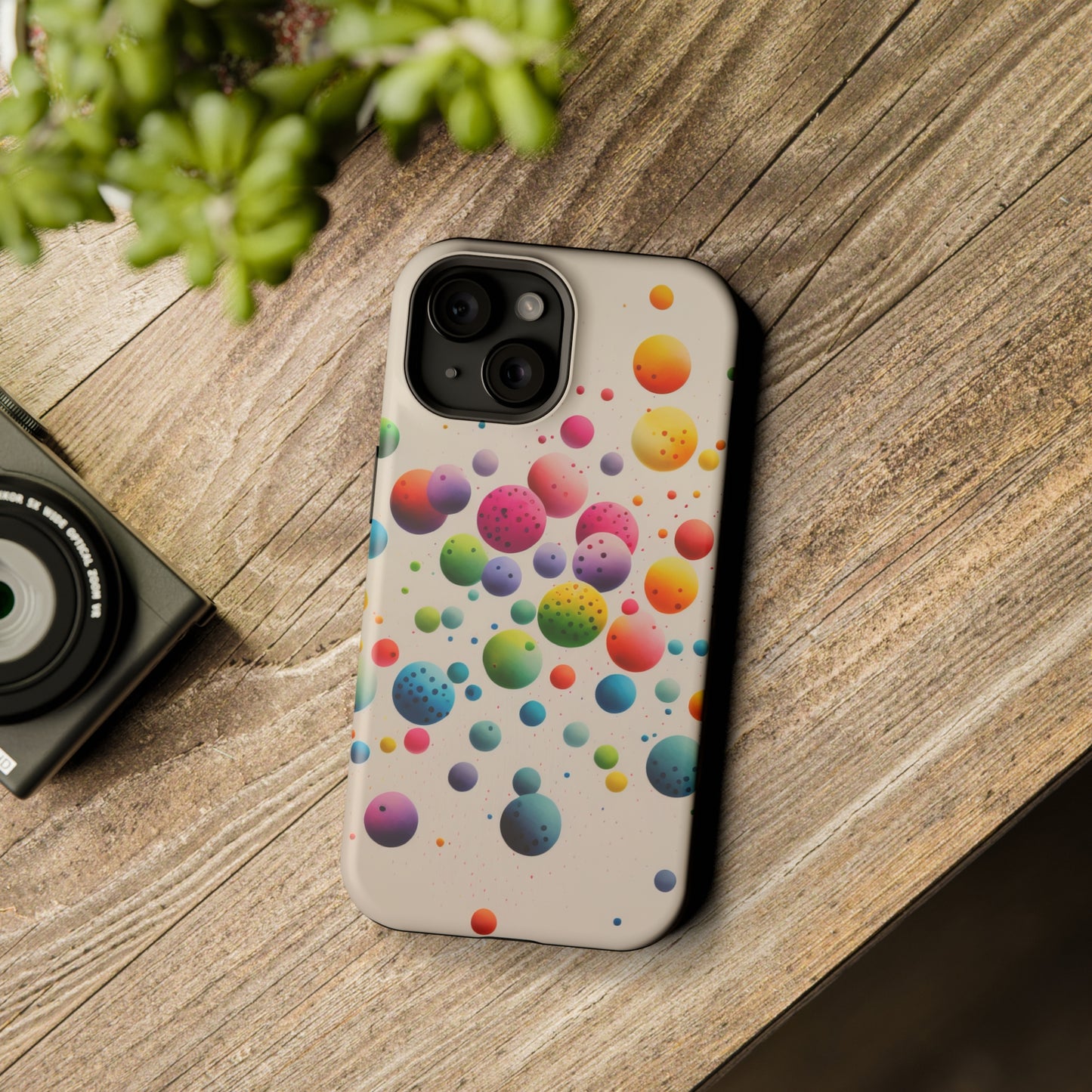 Rainbow Dots MagSafe Tough iPhone Case