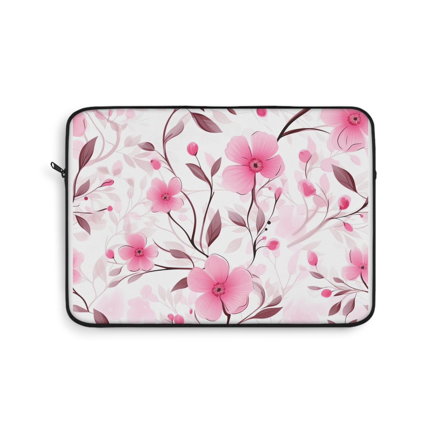 Pink Whimsy Wildflowers Laptop Case / Laptop Sleeve